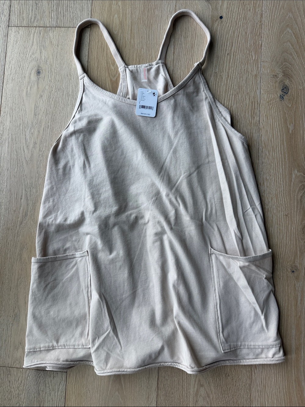 Free People Cream Tank Pocket Slip Dress